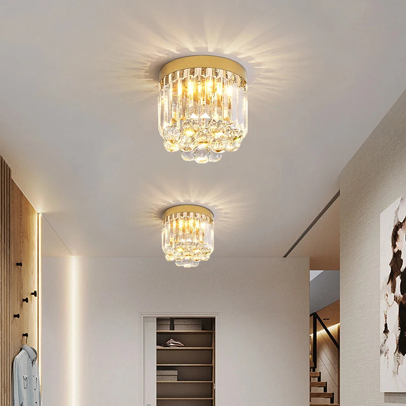 plafonnier en cristal style luxe pour éclairage créatif - vue 4 sur 7