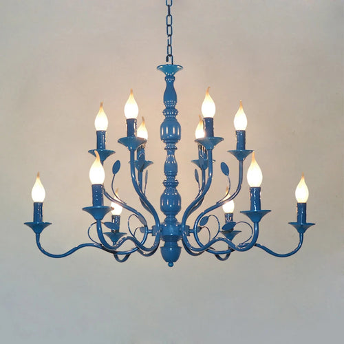 lustre rétro en fer noir style vintage industriel pour éclairage intérieur - vue 2 sur 24