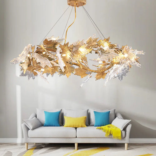 All-copper Modern Glass Led Chandelier, Personalized Clothing Store, Luxury Villa Hotel Model Room, Designer Creative Chandelier - vue 3 sur 5