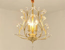 lustre vintage en cristal à quatre branches pour éclairage élégant