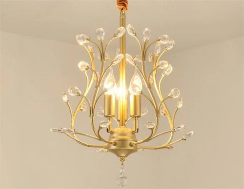 lustre vintage en cristal à quatre branches pour éclairage élégant - vue 7 sur 8