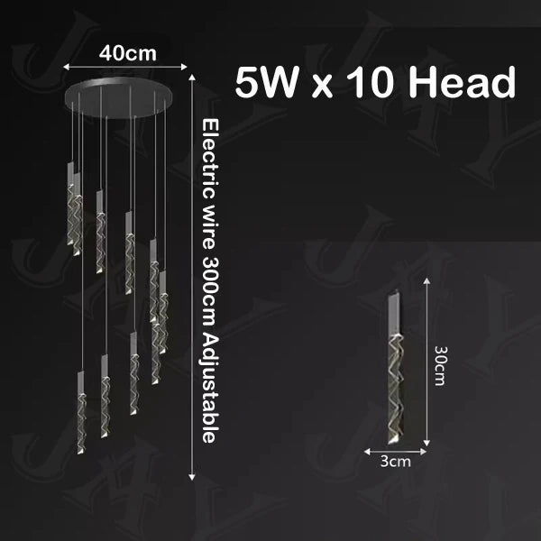 lustre en cristal de luxe à led pour un éclairage élégant - vue 10 sur 17
