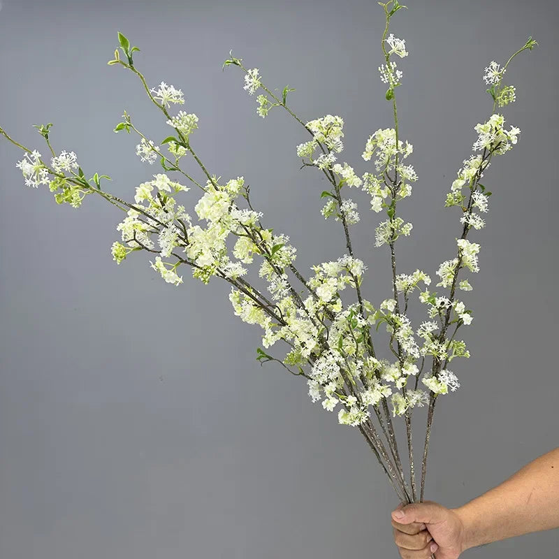 décoration de table en fleurs artificielles et saule neige - vue 2 sur 10