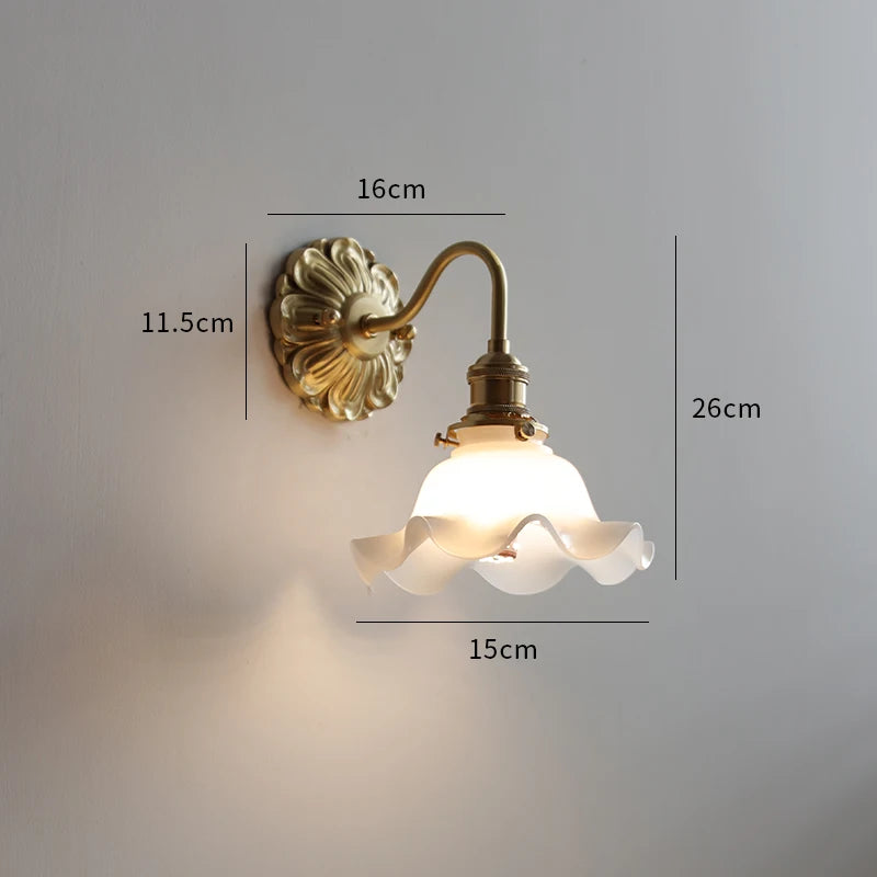 applique led verre gris fumé cuivre moderne intérieur - vue 11 sur 23