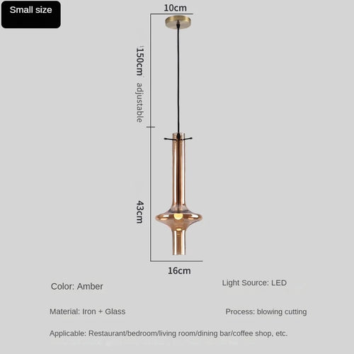 lustre en verre à joint en bambou créatif pour décoration intérieure - vue 13 sur 12