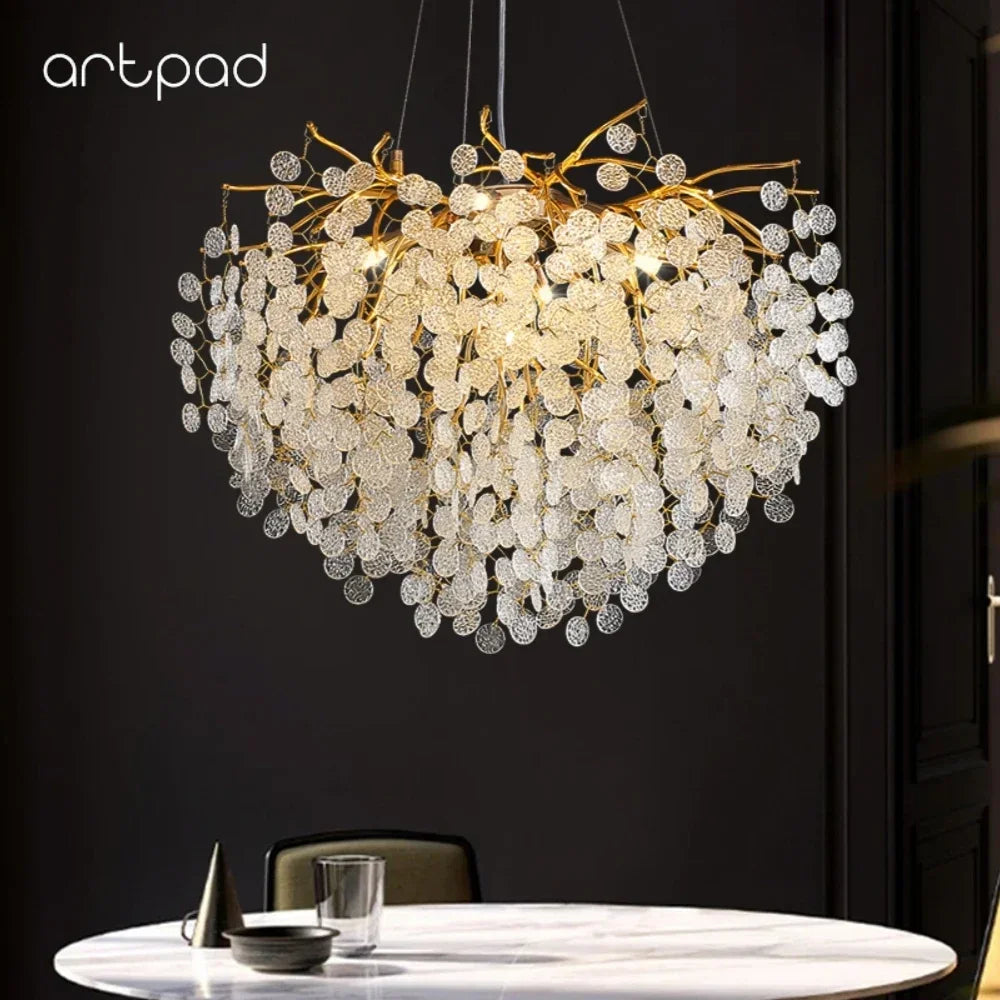 lustre en cristal moderne design pour intérieur élégant - vue 3 sur 10