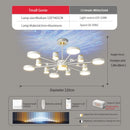 lustre led d'aurores boréales en cristal luxueux suspendu au plafond