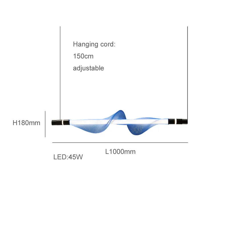 lustre design led acrylique tendance éclairage moderne 2024 - vue 17 sur 18