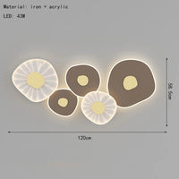 applique murale led feuille de lotus 3 luminaires gradation variable décoration artistique