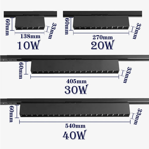 plafonnier cree led rail éclairage pour magasins et intérieurs modernes - vue 11 sur 22