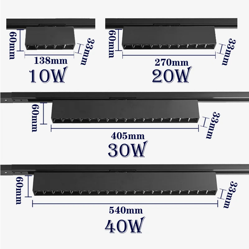 plafonnier cree led rail éclairage pour magasins et intérieurs modernes - vue 10 sur 22