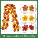 guirlande de feuilles d'érable artificielles en soie décorative pour jardin