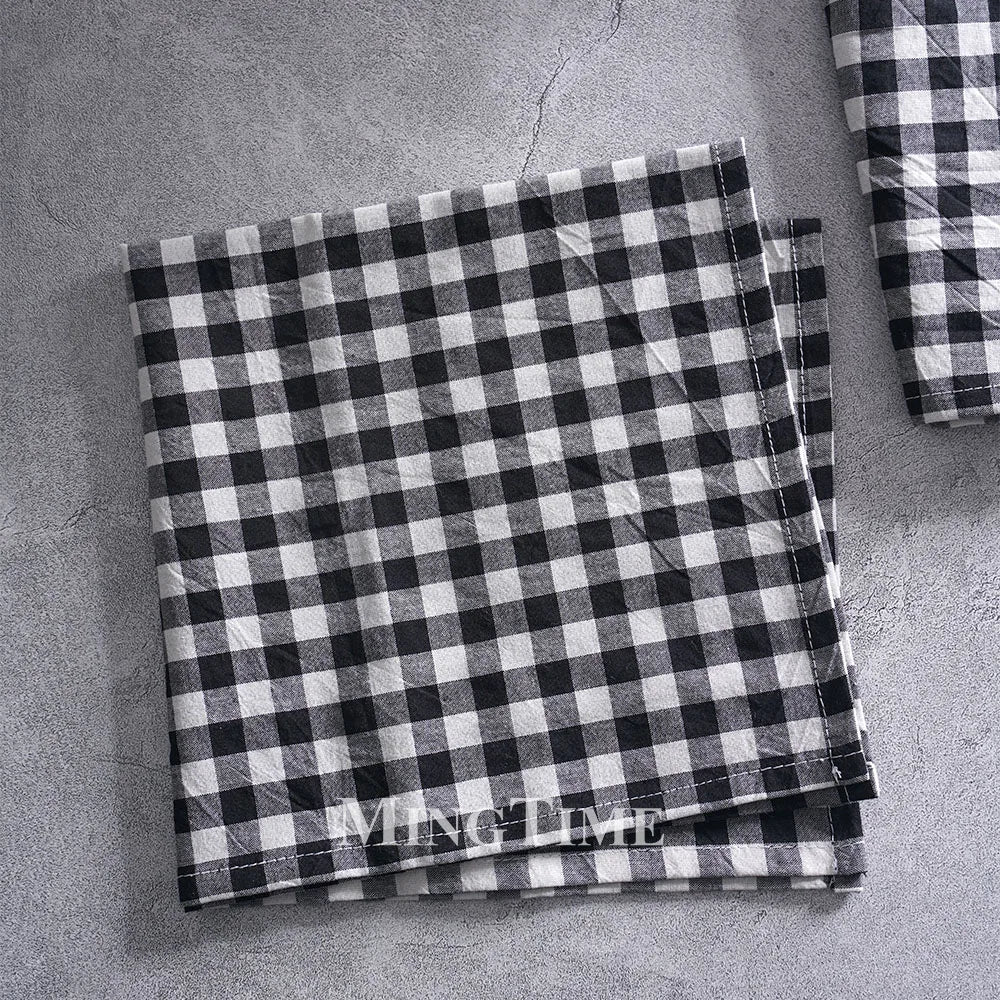 Serviette de table coton motif vichy style campagne