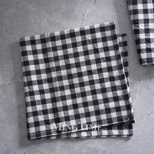 Serviette de table coton motif vichy style campagne