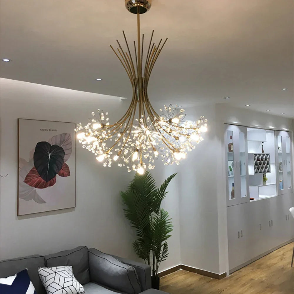 Dandelion Chandelier Nordic Pendant Lamp Ceiling Suspension Hanging Light for Living Ding Room - vue 2 sur 10