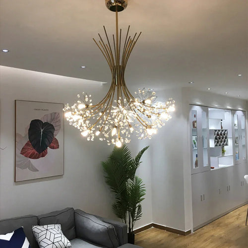 Dandelion Chandelier Nordic Pendant Lamp Ceiling Suspension Hanging Light for Living Ding Room - vue 3 sur 10