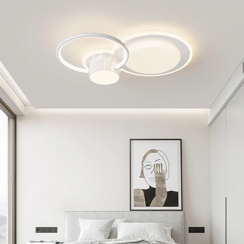 plafonnier led moderne avec anneau créatif pour intérieur décoratif - vue 5 sur 14