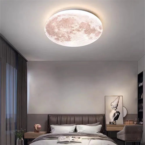 plafonnier lune créatif pour éclairage romantique dans une chambre - vue 5 sur 9
