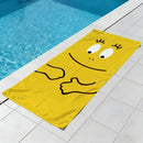 Serviette de plage barbapapas dessin cartoon seche rapide