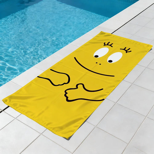 Serviette de plage barbapapas dessin cartoon seche rapide - vue 7 sur 7