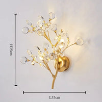 applique murale led luxe en cristal pour décoration intérieure