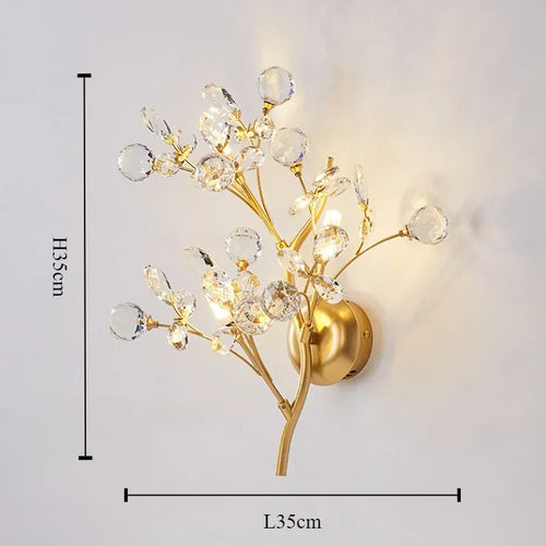 applique murale led luxe en cristal pour décoration intérieure