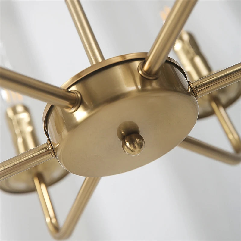 lustre moderne en fer design bougie à led créatif et luxueux - vue 5 sur 8