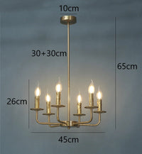 lustre moderne simple en fer avec lumière créative