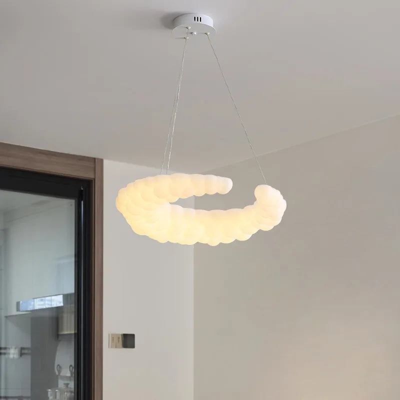 lustre lune design nuage pour décoration intérieure enfant - vue 2 sur 10