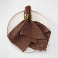 Serviette de table coton uni lavable lot 24
