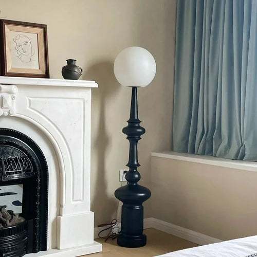 lampadaire colonne romaine vintage en résine design italien lumineux - vue 5 sur 7