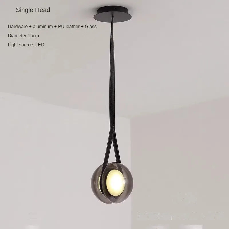 lustre créatif yoyo design nordique en verre pour décoration moderne - vue 9 sur 9