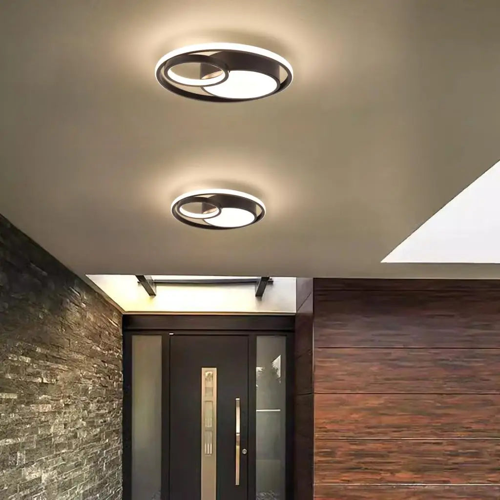 plafonnier led moderne 3 couleurs pour intérieur maison - vue 4 sur 8