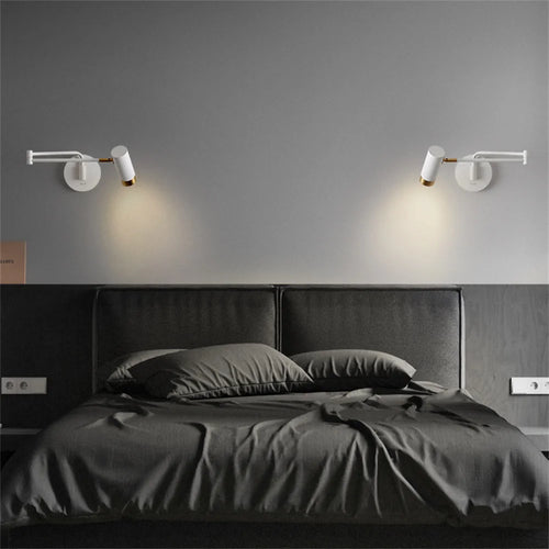 applique murale led moderne pivotante avec interrupteur flexible - vue 5 sur 8