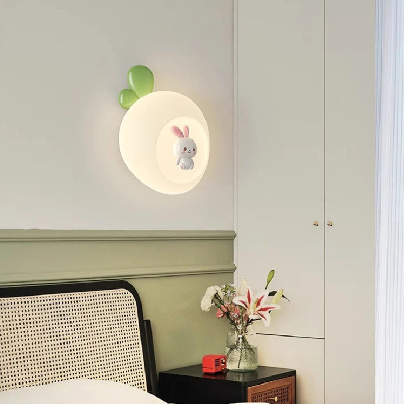 applique murale mignonnes pour enfants design lapin chat ours - vue 3 sur 6