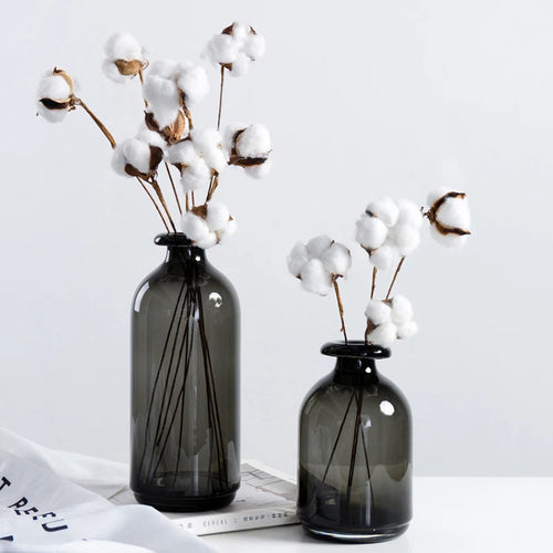 vase en verre nordique pour fleurs décoration intérieure moderne - vue 4 sur 8