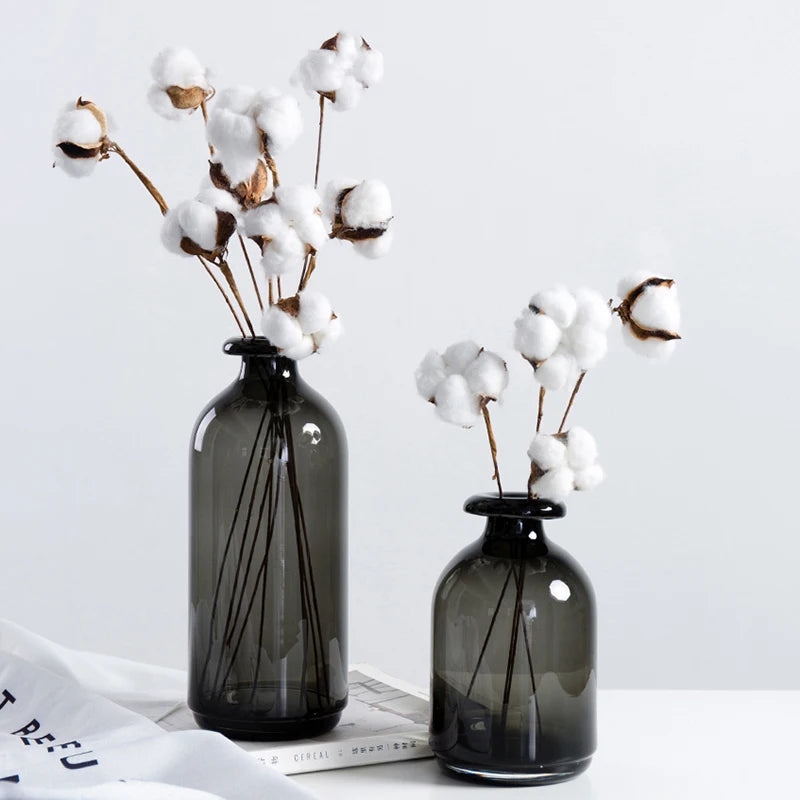 vase en verre nordique pour fleurs décoration intérieure moderne - vue 3 sur 8