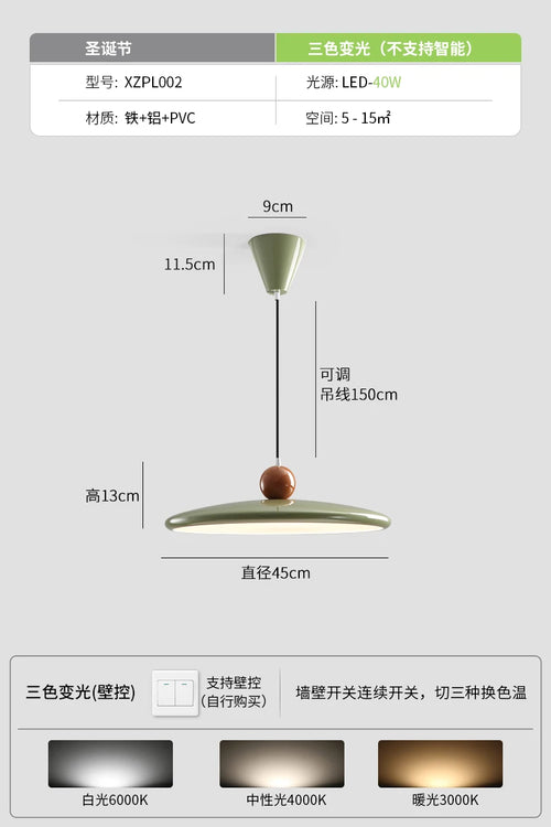 suspension design en forme de soucoupe volante pour décoration moderne - vue 11 sur 10