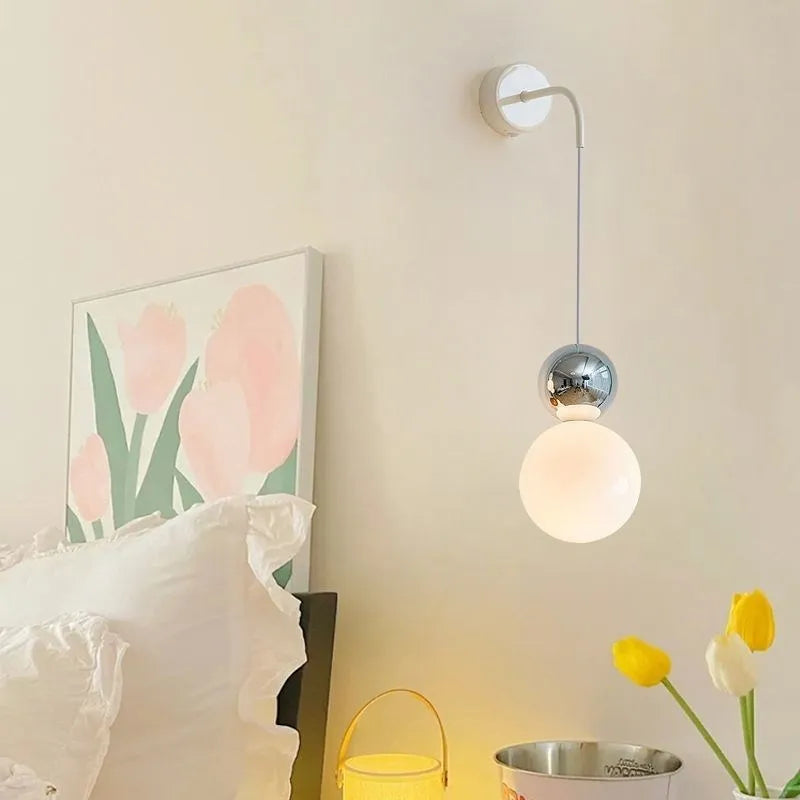 Applique murale LED nordique en résine Macaron - vue 5 sur 16