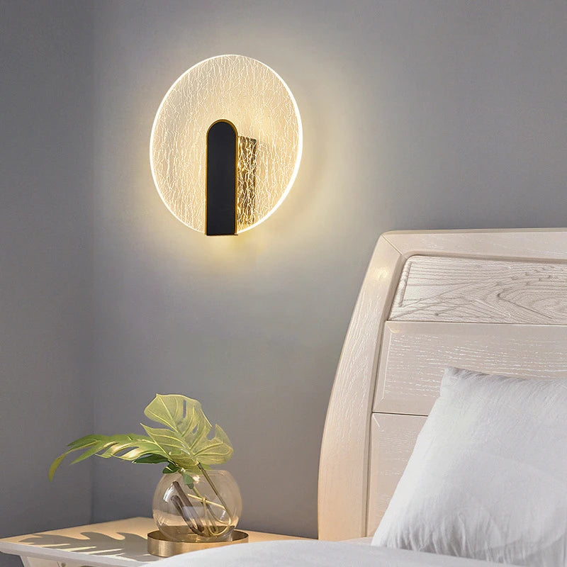 lampe de chevet murale acrylique design moderne motif losange minimaliste - vue 5 sur 14
