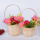 panier de rangement fait main en rotin multifonction pour cuisine ou fleurs