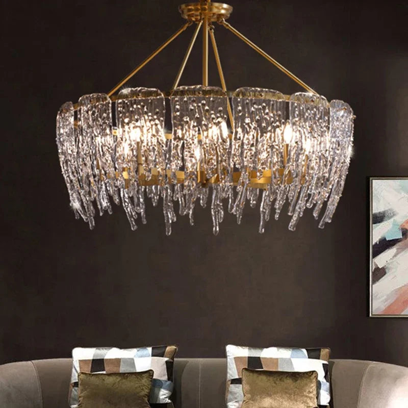 lustre led en cristal design moderne pour décoration intérieure - vue 2 sur 7