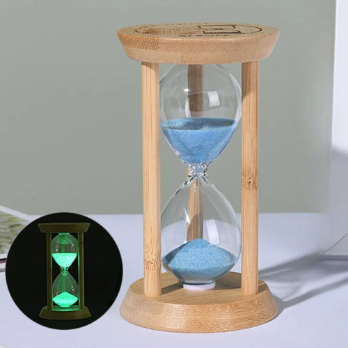 sablier en bois fait main horloge de sable créative décoration intérieure - vue 9 sur 10