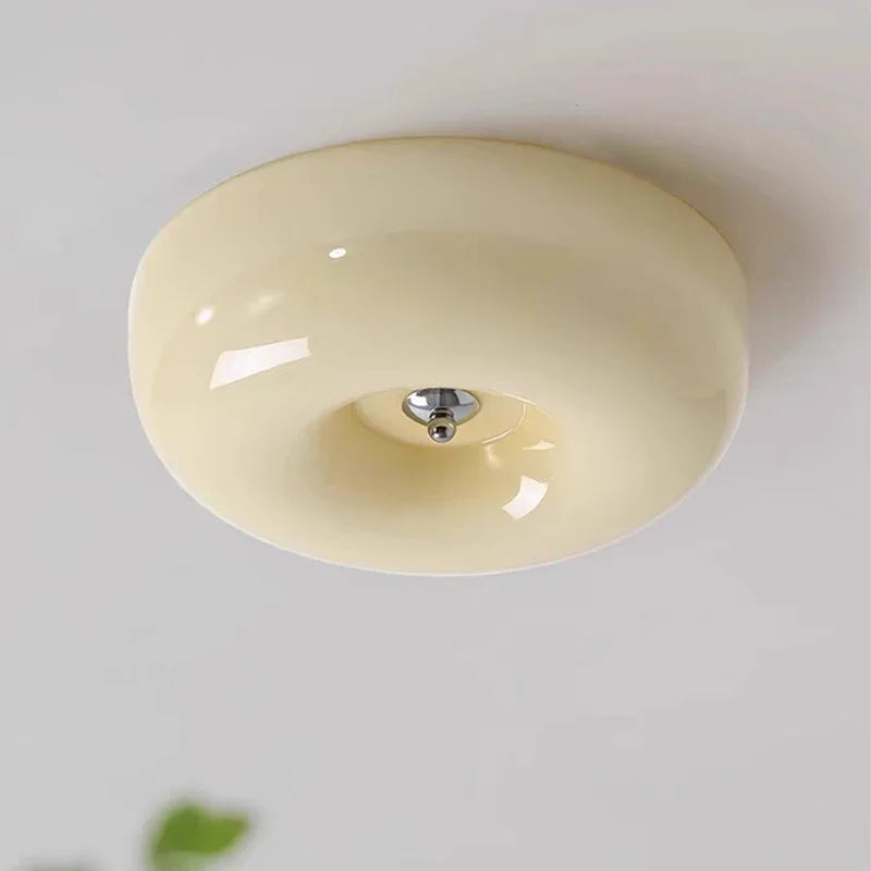 Plafonnier ancien verre led bauhaus maison - vue 6 sur 9