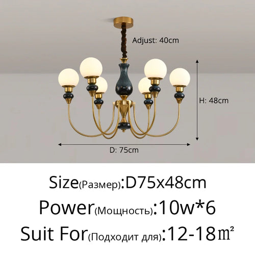 lustre nordique en verre pour un intérieur romantique et chaleureux - vue 12 sur 14