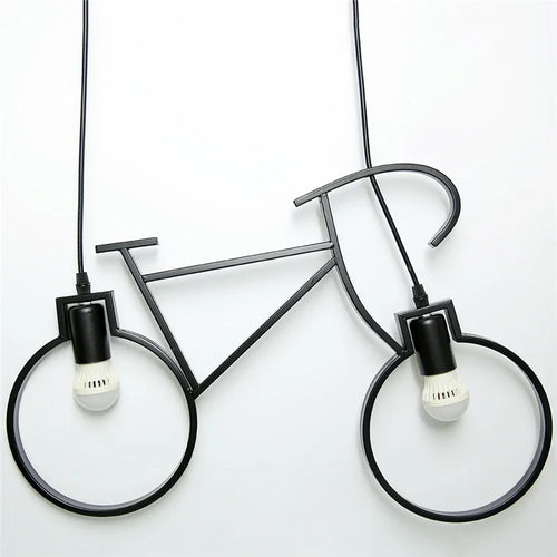 suspension modernes en fer forme vélo pour décoration maison - vue 2 sur 12