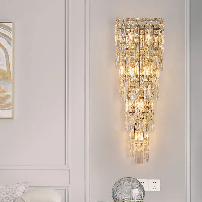 applique murale moderne en cristal pour éclairage intérieur - vue 3 sur 12