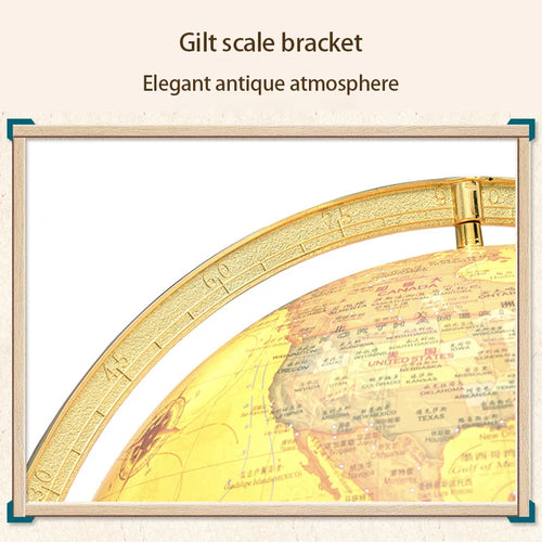 globe terrestre rétro triangulaire pour décoration de bureau artisanat - vue 3 sur 5