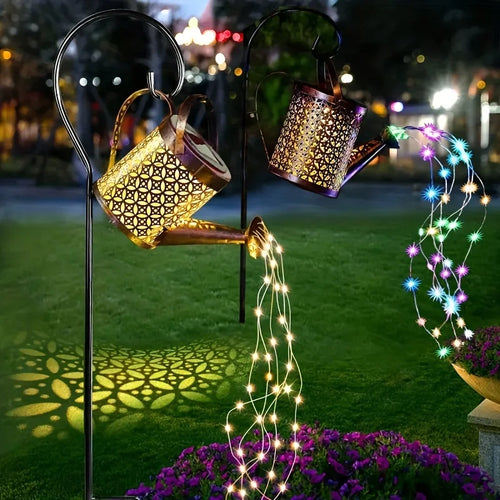 lanterne solaire en métal pour décoration de jardin extérieure - vue 3 sur 7