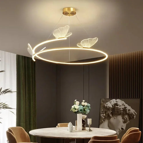 lustre papillon moderne design créatif pour décoration intérieure - vue 4 sur 9